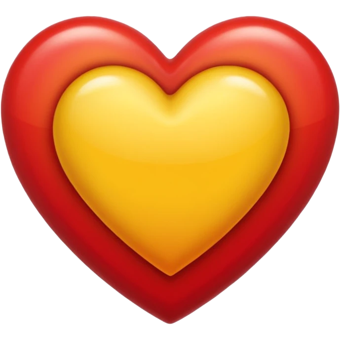 Hazme un corazón amarillo y rojo degradado emoji