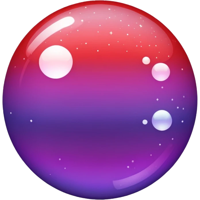 color gradient between red and purple glitter ball emoji