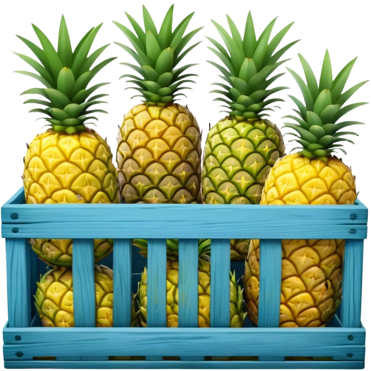 pineapples in a blue crate emoji