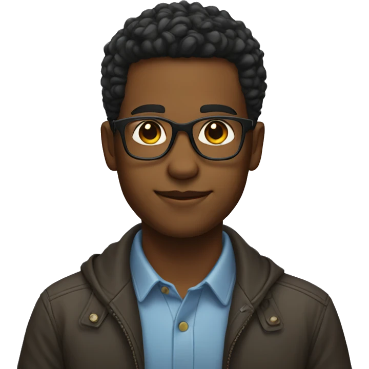 young man with glasses emoji