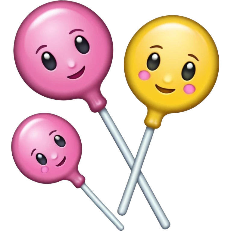 glitter pink and yellow candy emoji