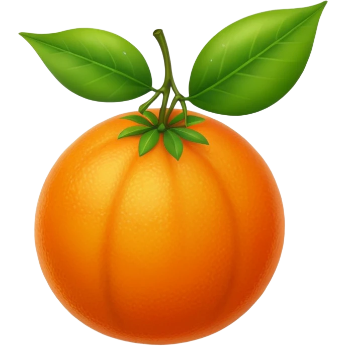 Orange: with one leaf smooth face  emoji