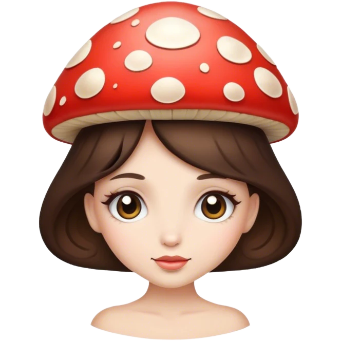 Mushroom princess brunette emoji