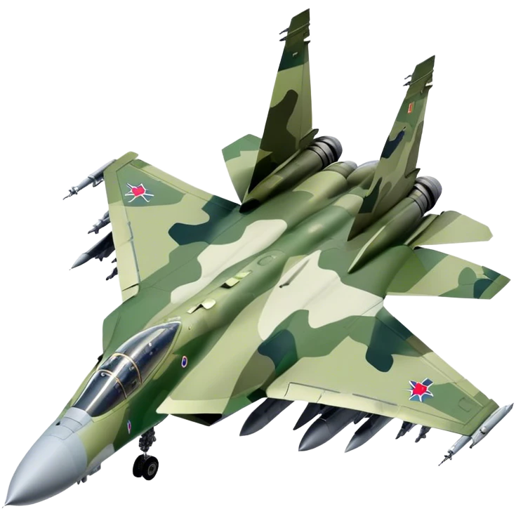 SU-35 Jet - Sukhoi (Model Year: 2020) (Iconic colour: Camouflage green) emoji