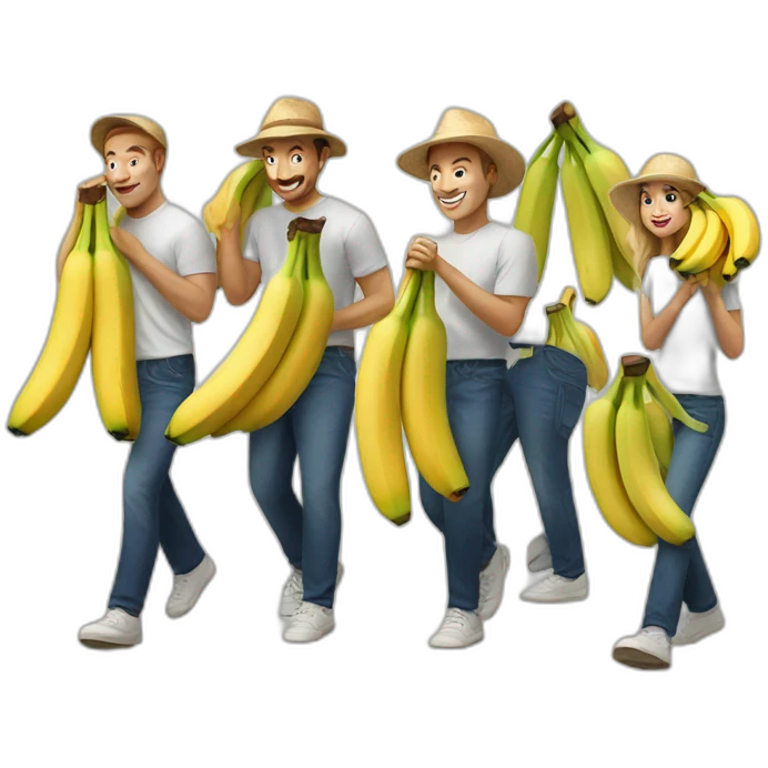 walking bunch of bananas emoji
