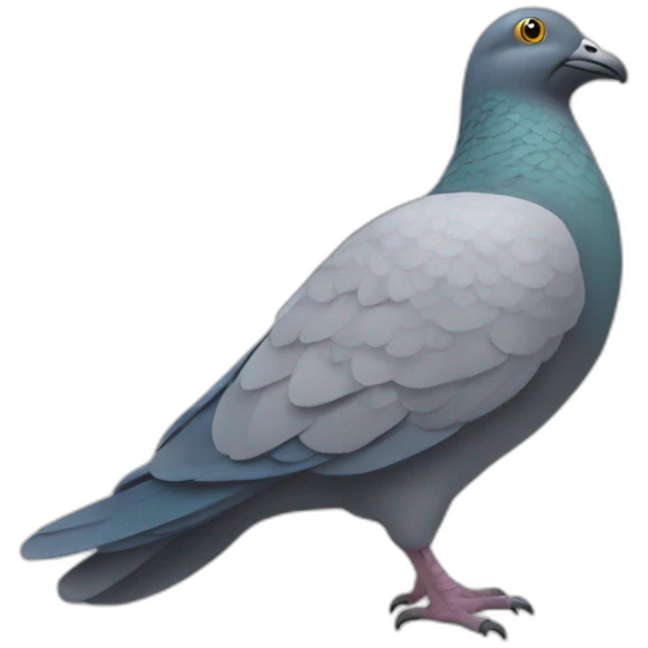 Un dromadaire sur un pigeon emoji