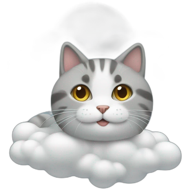 a cat оп a cloud emoji