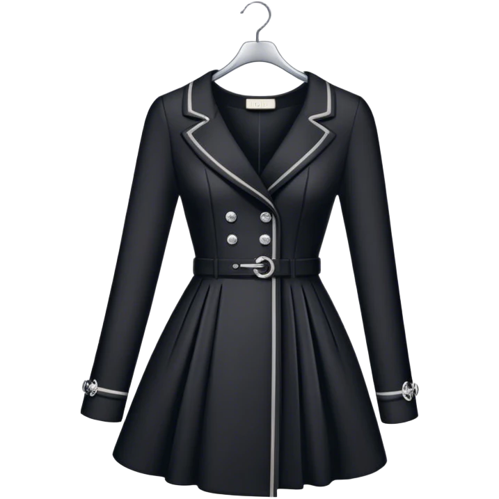 Rack of feminine Dior clothes in black emoji