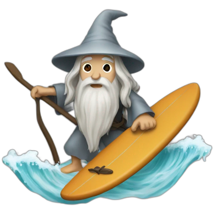 Gandalf surfinh emoji
