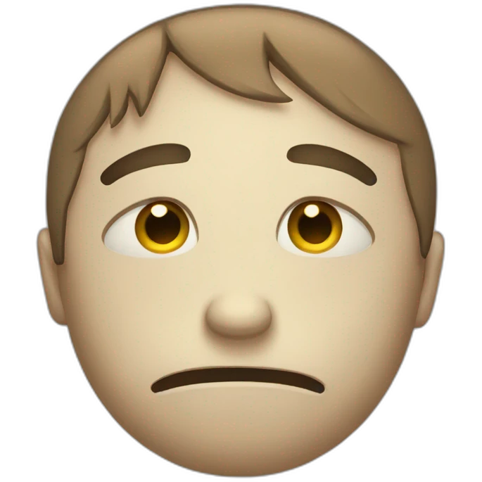 Sad face reading something emoji