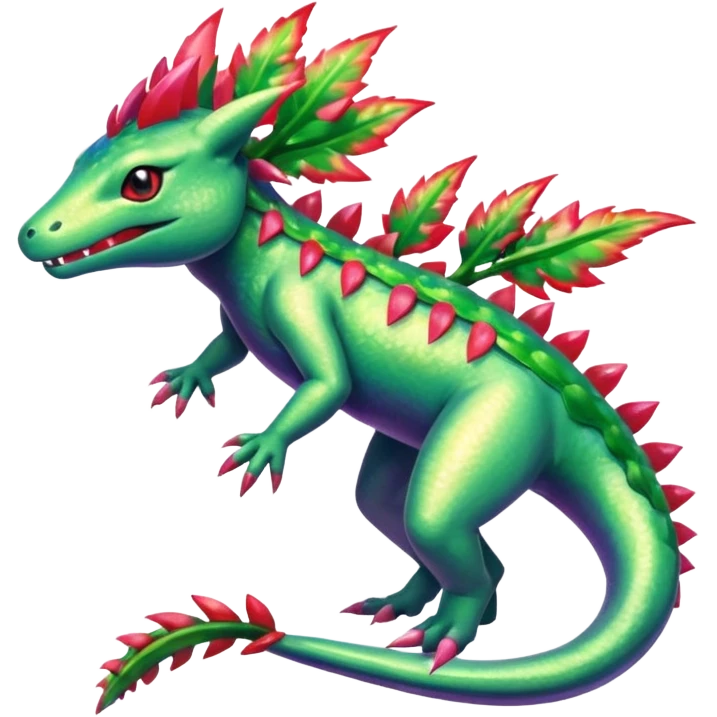 Shiny Exotic Salandit-Shaymin-Meganium-Hybrid-Creature emoji