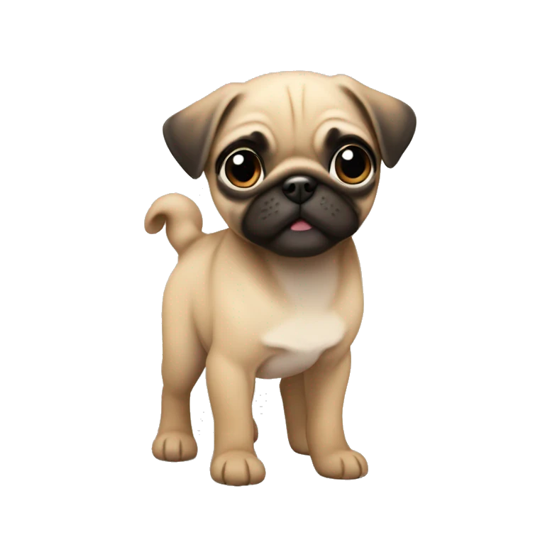Fawn pug puppy  emoji