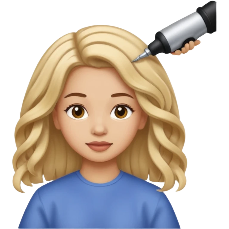 A girl that is getting hair done emoji