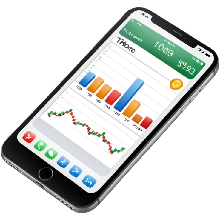 Iphone trading charts emoji