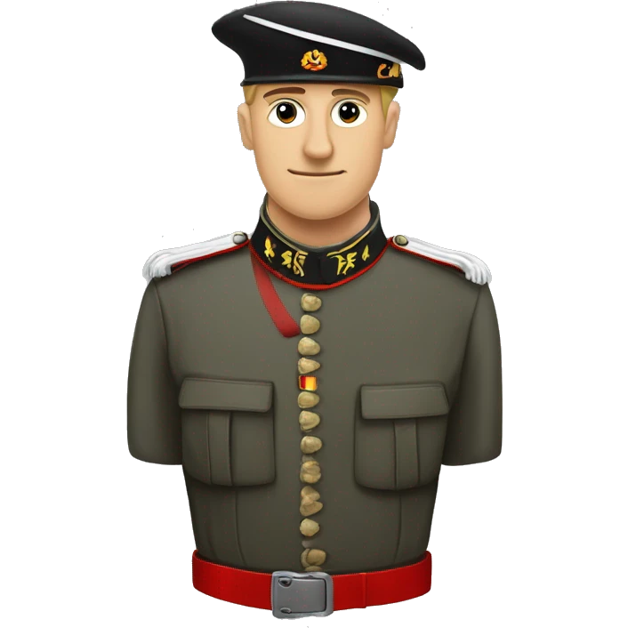 Militaire allemand avec bandeau rouge autour du bras gauche  emoji