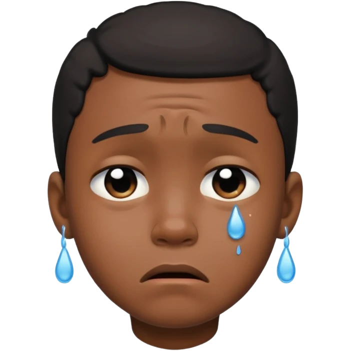 black boy crying emoji