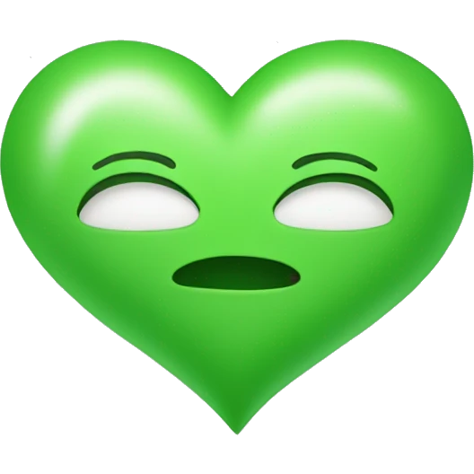 green color heart emoji