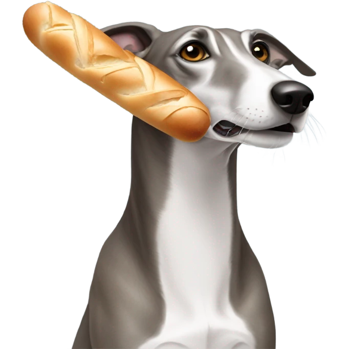 Greyhound with baguette  emoji