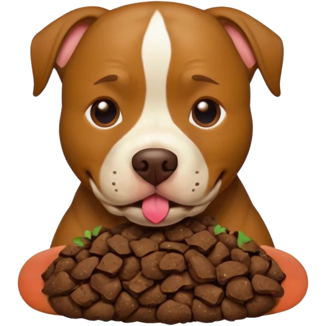 pitbull eating poop emoji