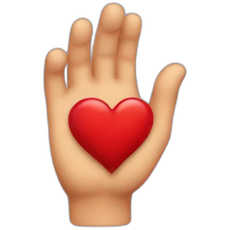 coeur dans la main emoji