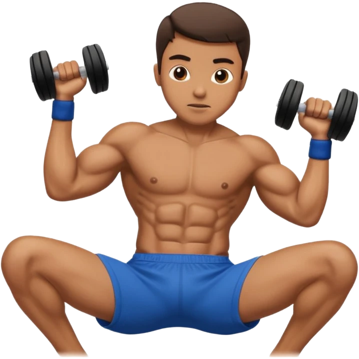 man doing abs cranch emoji