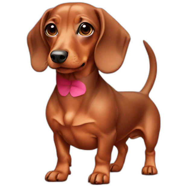 Dachshund pink emoji