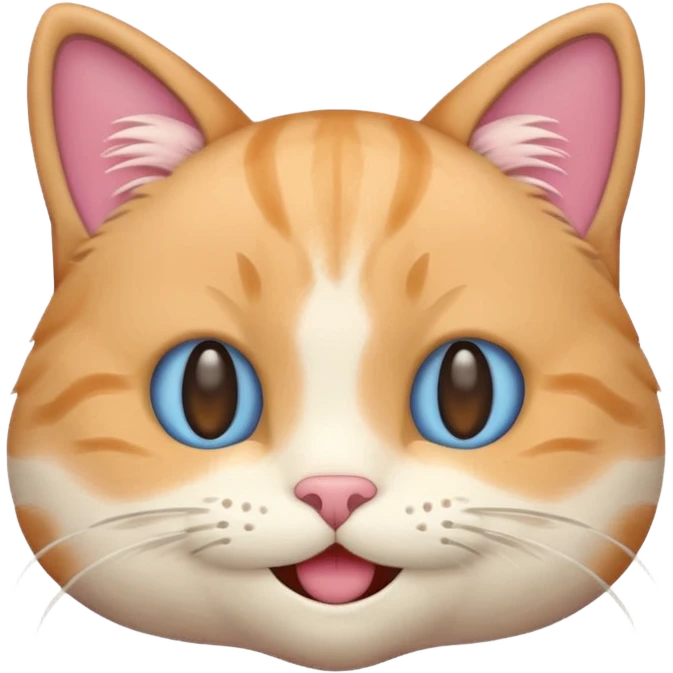 smiling cat emoji with soft colors emoji