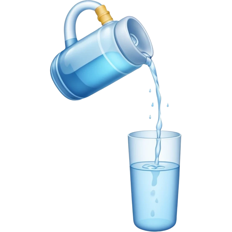 bottle of water pouring out --no glas emoji