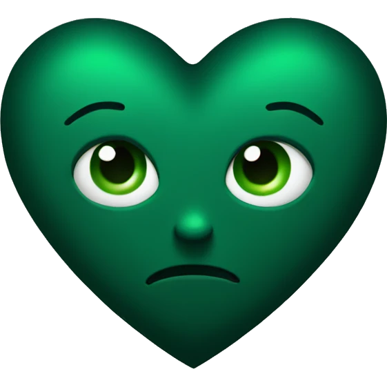 Dark green heart  emoji
