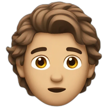wondering with browen hair emoji