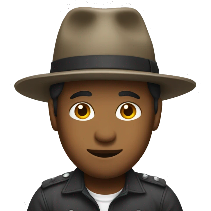 som wearing hat emoji