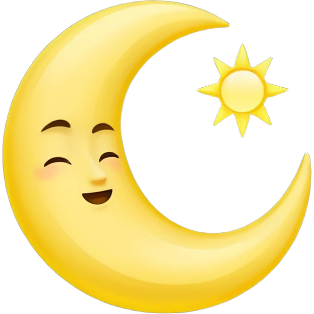 The crescent moon emoji