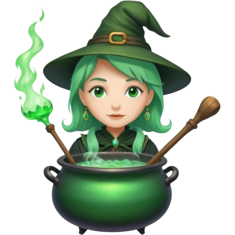 green witch cooking potion emoji