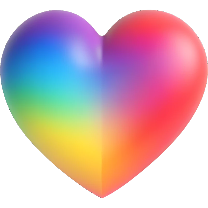heart with a rainbow gradient emoji