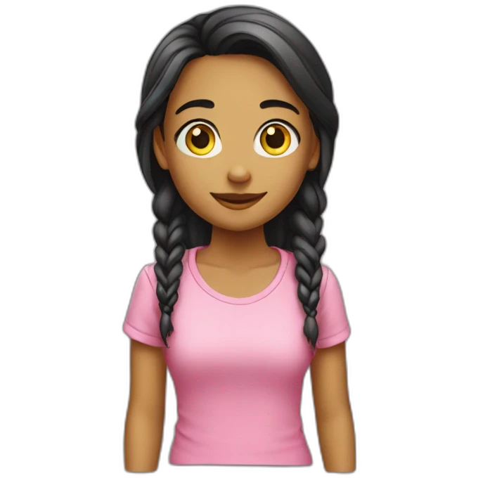 girl #3 t-shirt emoji
