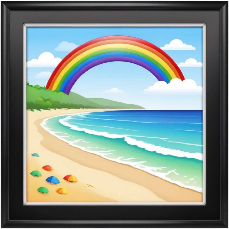 Rainbow beach emoji