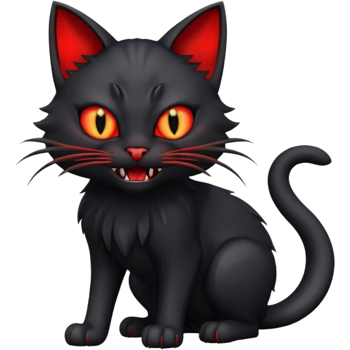 A 3D demoniac cat emoji