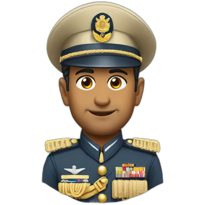 Dhoni as a military officer emoji