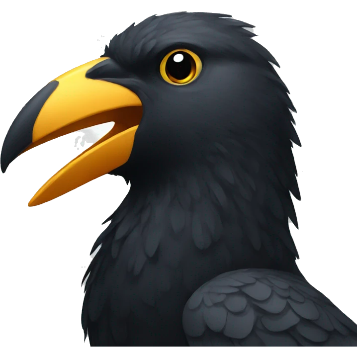 black bird head emoji