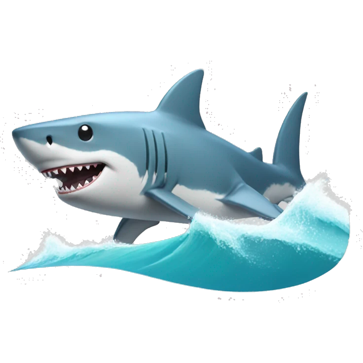 Shark that IS surfing  emoji
