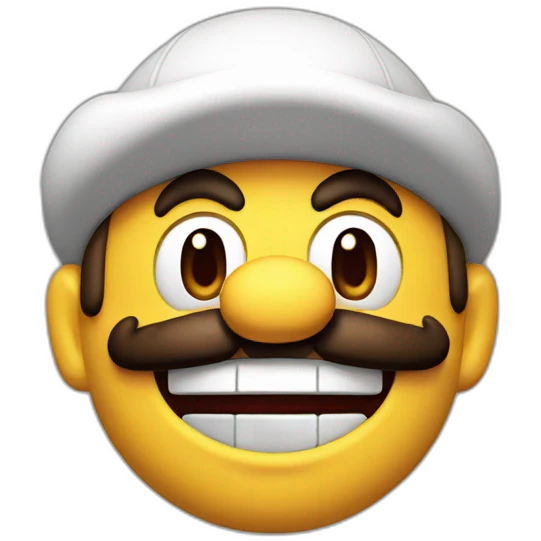 nintendo mario face with evil smile emoji
