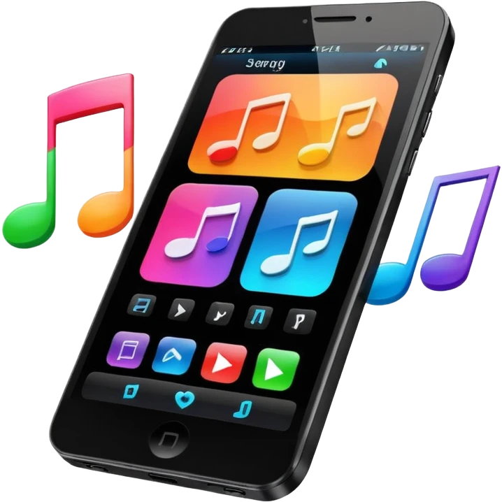 phone with music on the screen








 emoji