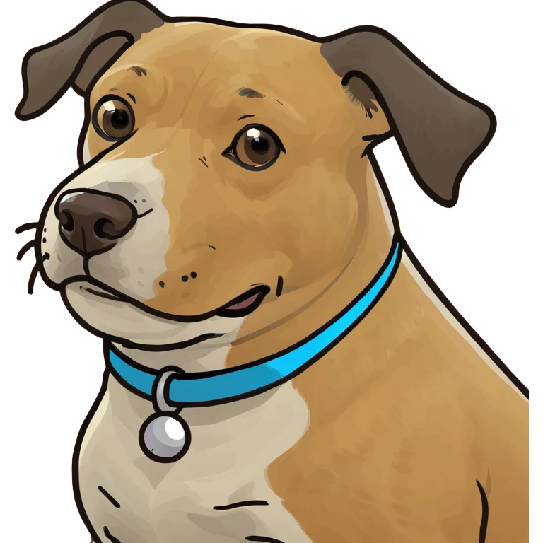 Dog with bull balls chasing a kite emoji