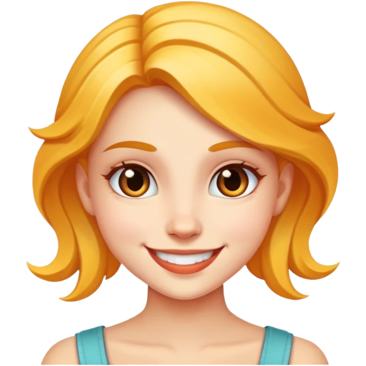Beautiful smiling girl jinx emoji