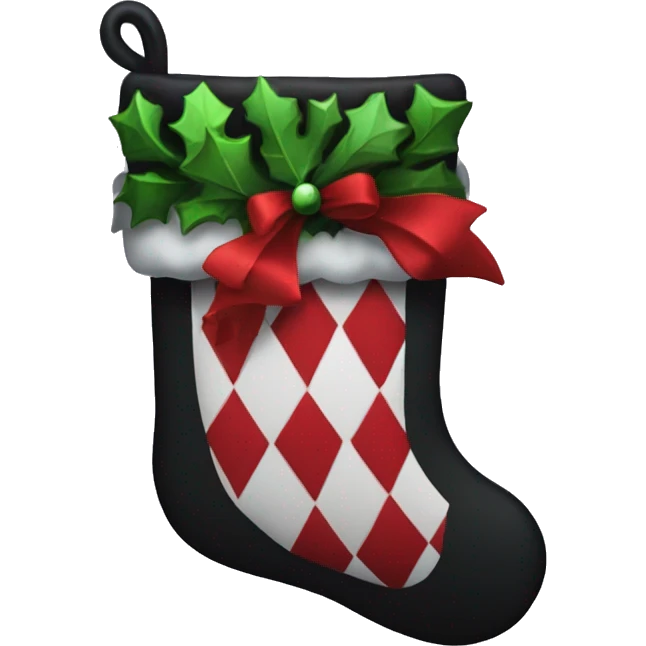 Gothic Christmas stocking emoji