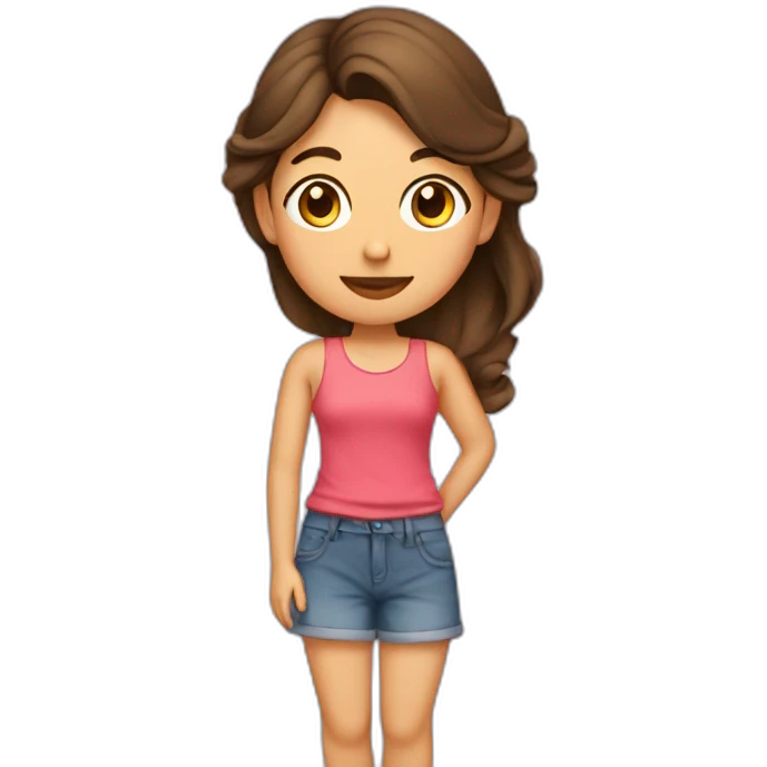 mujer enamorada de sus zapatos emoji