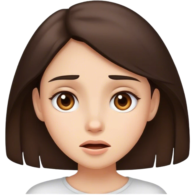 Wow emotion!!! (brunette girl) emoji