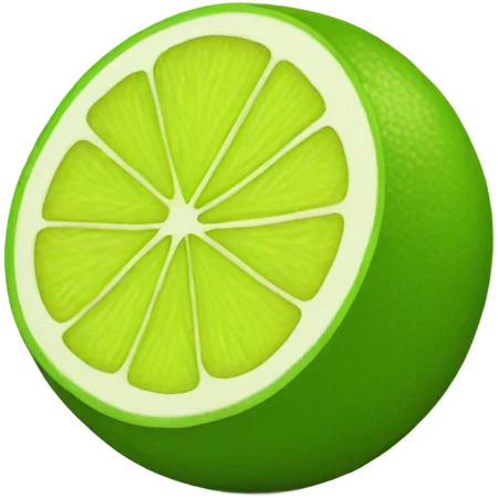 lime with orange flesh on the inside emoji