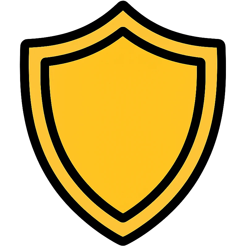 shield icon, clean and simple, color outline style emoji