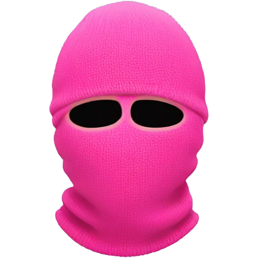 Pink ski mask emoji